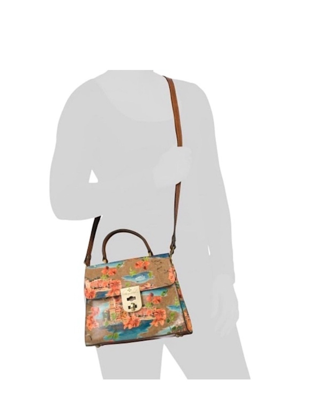 Patricia Nash chauny leather satchel French Riviera - Picture 5 of 5